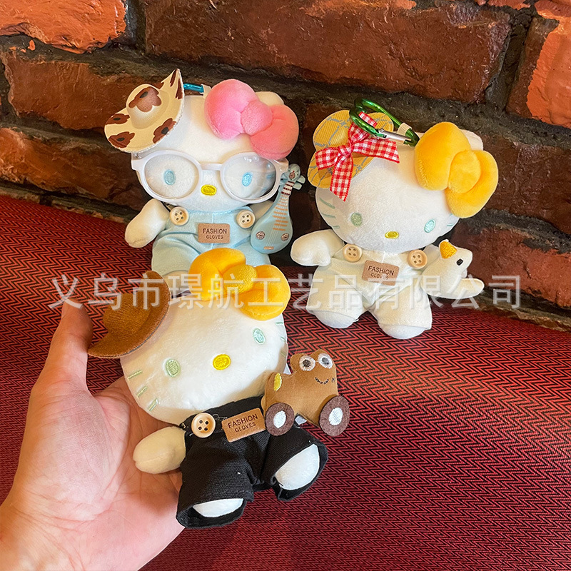 Cute hellokitty keychain pendant, kt cat plush doll, fashionable bag pendant, Kitty doll pic 14