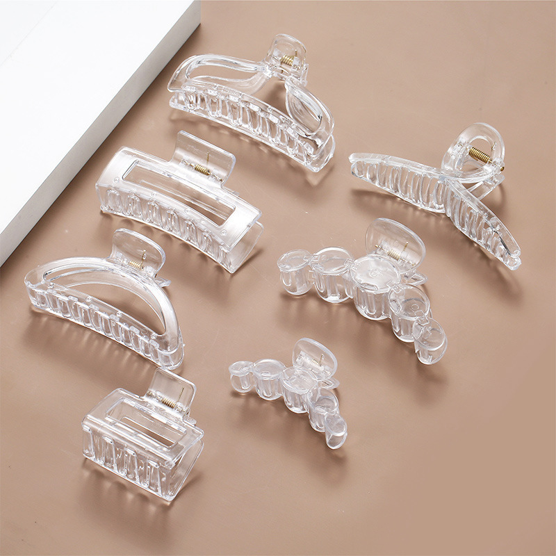 Wholesale of new transparent gripper, back head hair clip, handcrafted shark clip, diy gripper, rough bottom clip pic 9