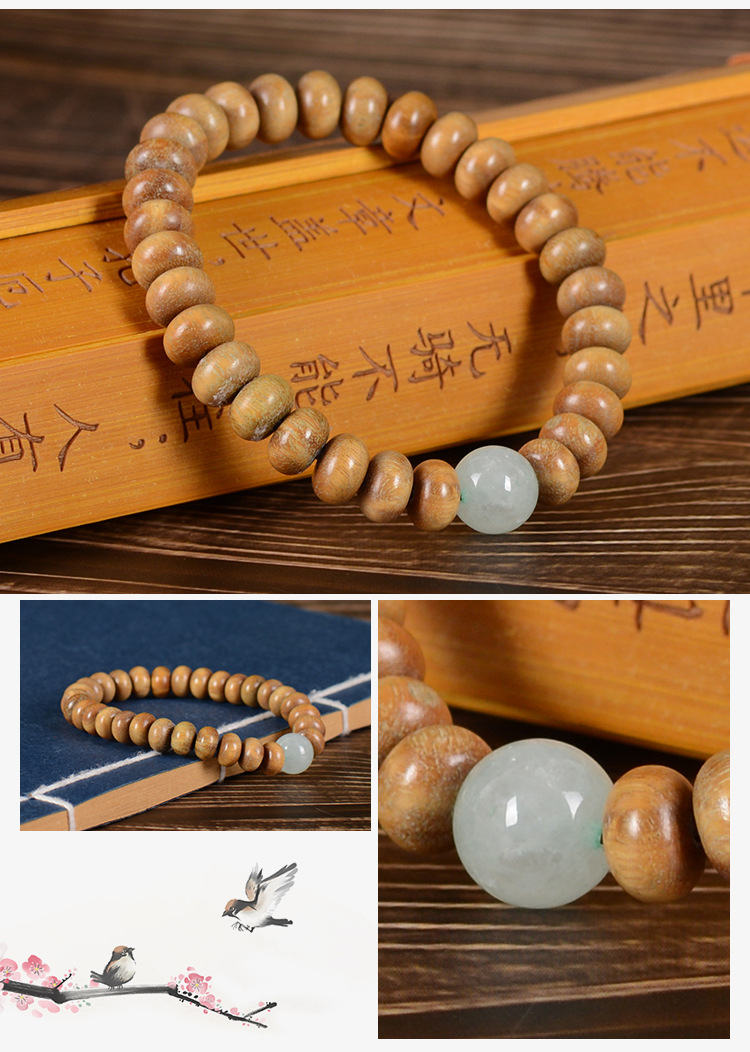 Wholesale of live-streaming promotion products: Green sandalwood, black rosewood, purple sandalwood, bamboo joint Barbie sandalwood luminous perpetual night running ring bracelet pic 10