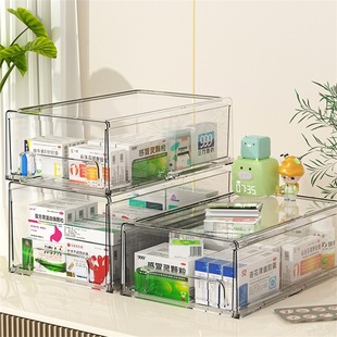 Folding cup holder, multi-layer transparent water cup storage rack, light luxury refrigerator beverage rack, stackable and detachable wine rack pic 12