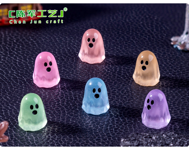 Cross-border creative luminous little ghost diy decorative hanging accessories mini micro-landscape Halloween small ornaments pic 41