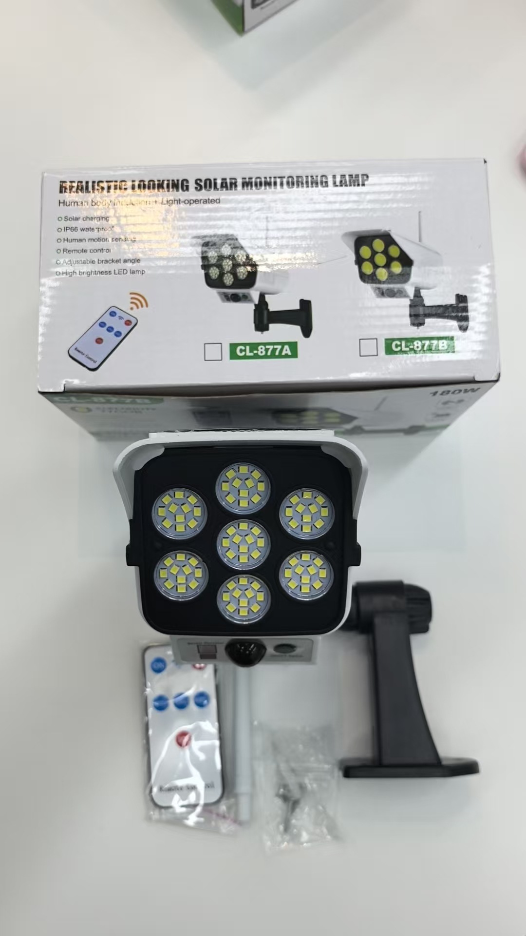 Surveillance fake camera solar sensor wall lamp LED/COB strong light anti-theft remote control wireless surveillance lamp pic 10