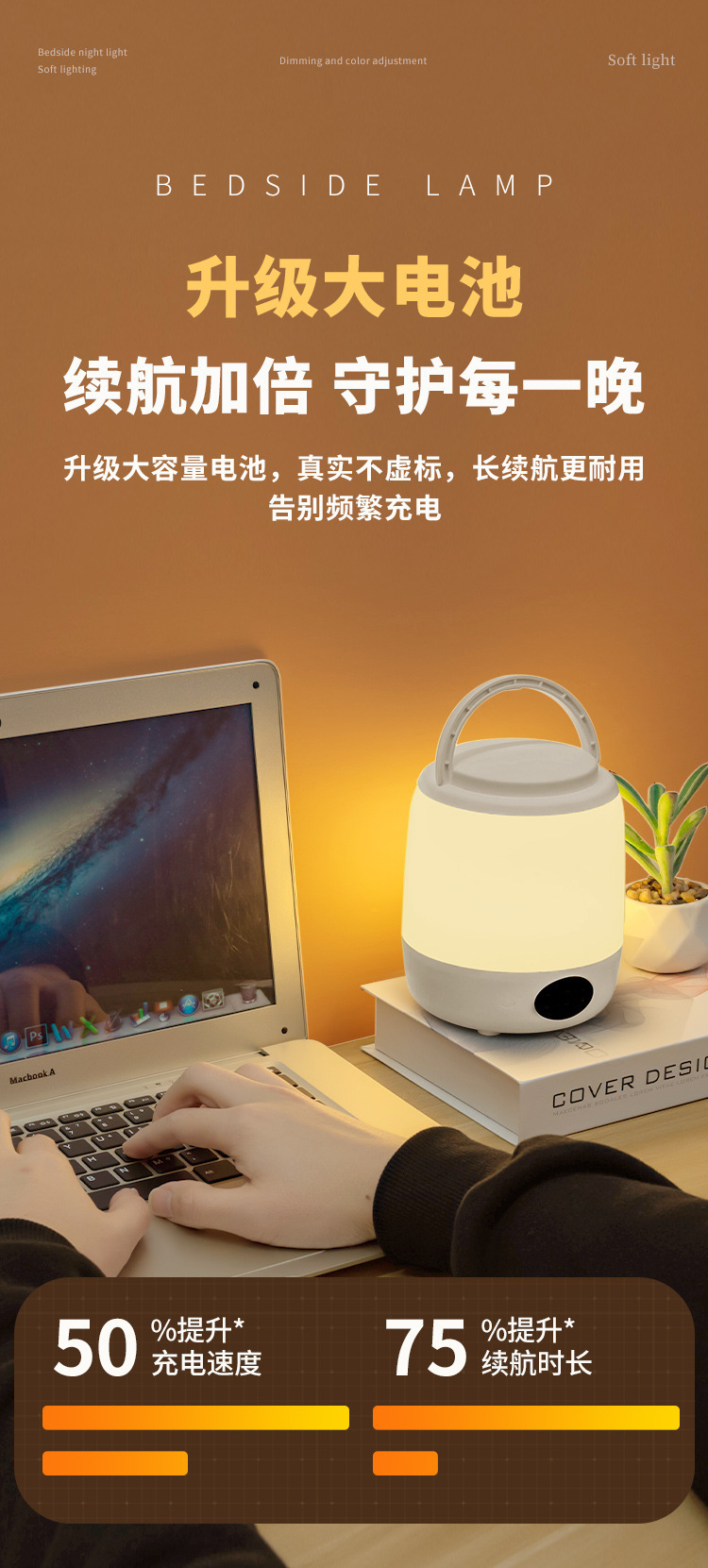 遥控小夜灯充电式台灯卧室床头灯触摸夜灯婴儿喂奶护眼夜间睡眠灯详情3