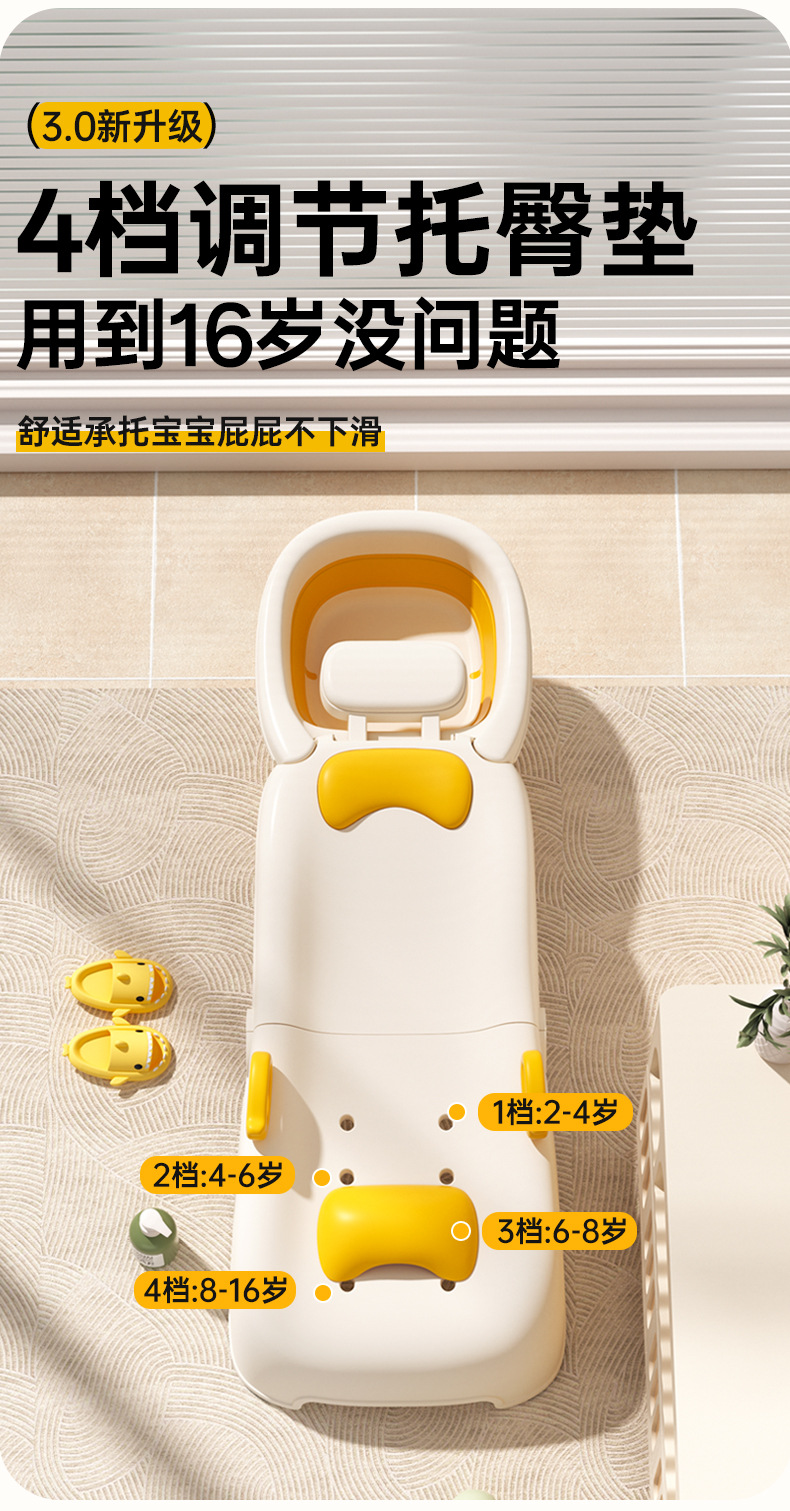 小沐马儿童洗头躺椅宝宝洗头神器可折叠女童洗头床家用小孩洗头凳详情13