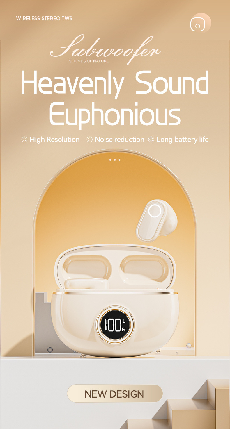 M84 mango corto electrochapado en el oído auriculares bluetooth inalámbricos huqiang bei reducción de ruido fábrica esport baja latencia ear clip tipo pic 4