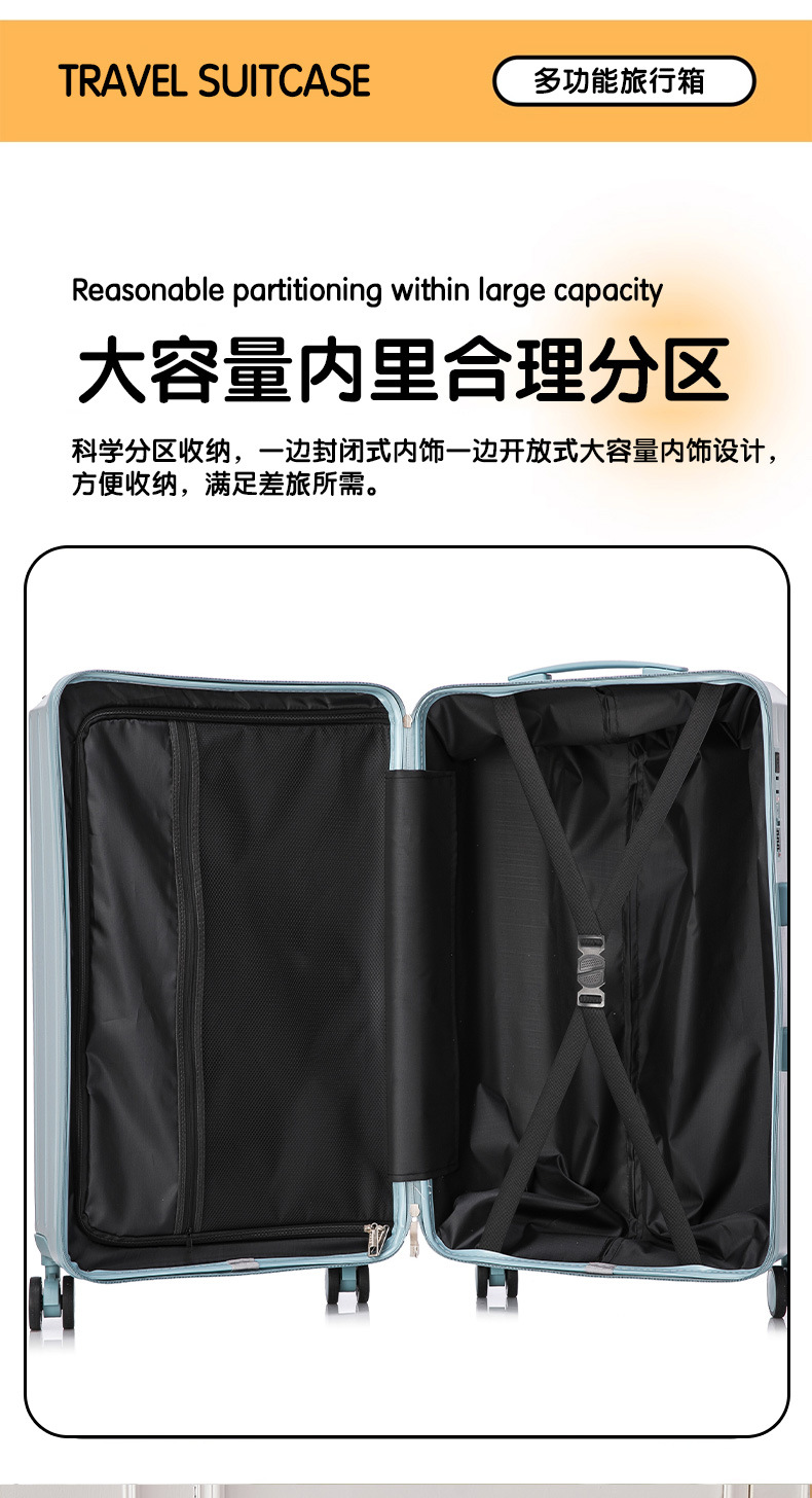 新款大学生行李箱 超大容量密码箱 万向轮拉杆箱 超耐用旅行箱 时尚旅行必备行李箱详情4