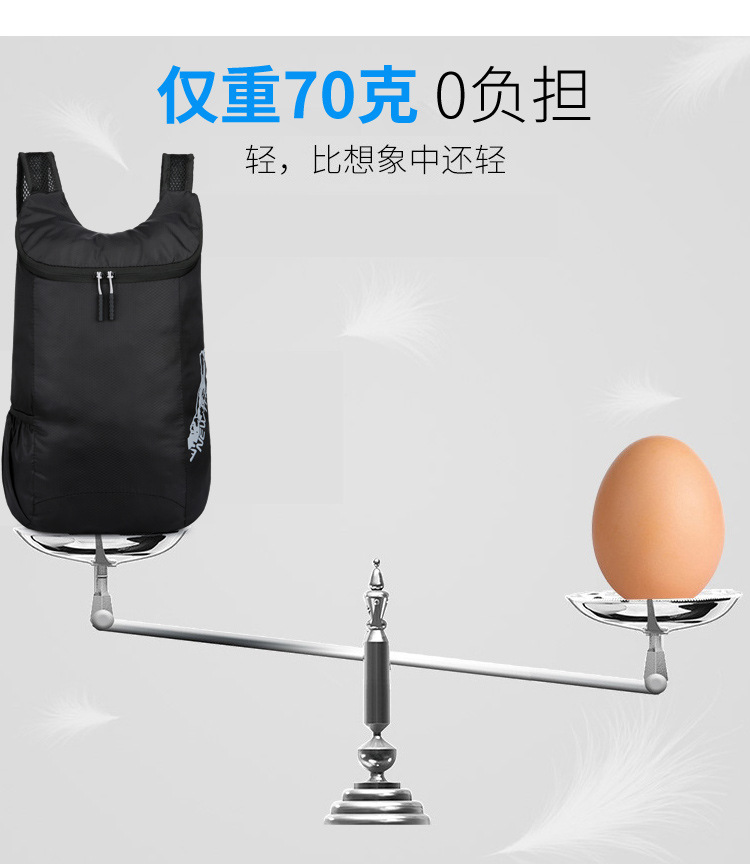 Wholesale of cross-border best-selling ultra-light skin bags, casual travel portable storage bags, and multi-functional foldable backpacks pic 12