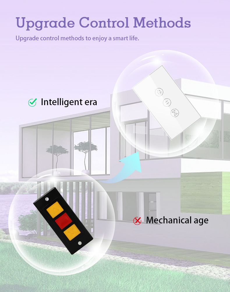 Tuya Smart American Standard Rolling Shutter Door switch, Tuya Smart garage Door Switch, Wireless Smart Rolling shutter Door switch pic 3
