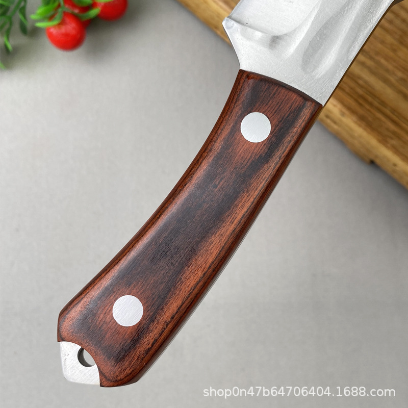 Thickened hand-handled meat knife, outdoor knife, hand-pulled meat knife, whole roasted lamb chops meal knife, special knife for cutting meat and eating lamb pic 7