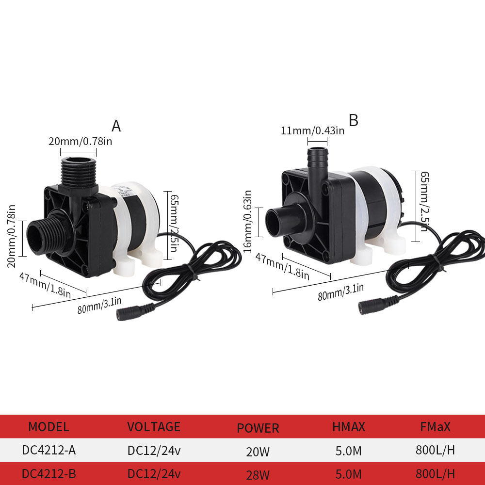 DC12V/24V无刷直流潜水泵洗澡机增压智能马桶鱼缸迷你小型潜水泵详情1