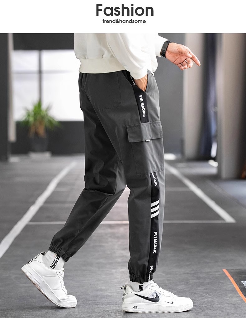 工装裤男士宽松大码男裤夏季2024新款胖子肥佬休闲束脚裤子男秋季详情25