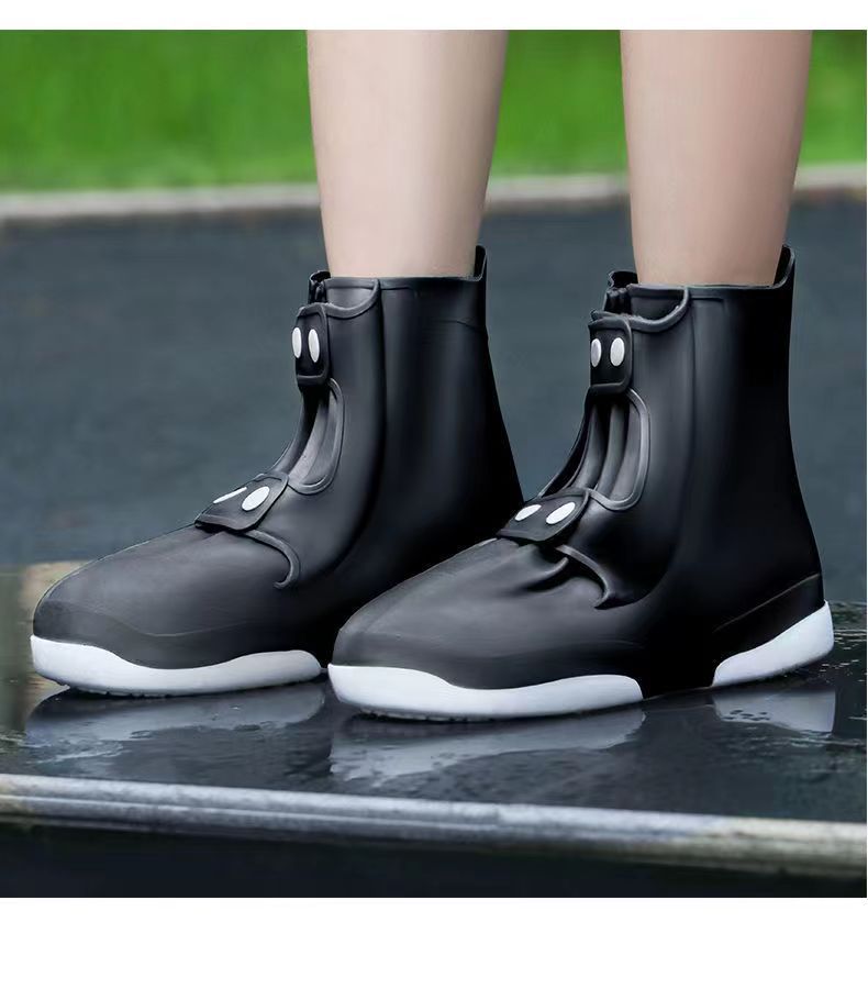 Thickened, wear-resistant, waterproof and anti-slip rain boots for both men and women, suitable for adults to wear on rainy days, and student silicone water shoe covers pic 20