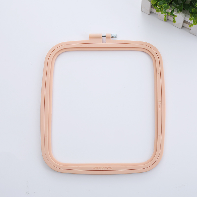 Embroidery machine accessories: Middle adjustable flower stand, round embroidery frame, embroidery stretch, candy-colored ABS plastic square embroidery ring pic 37