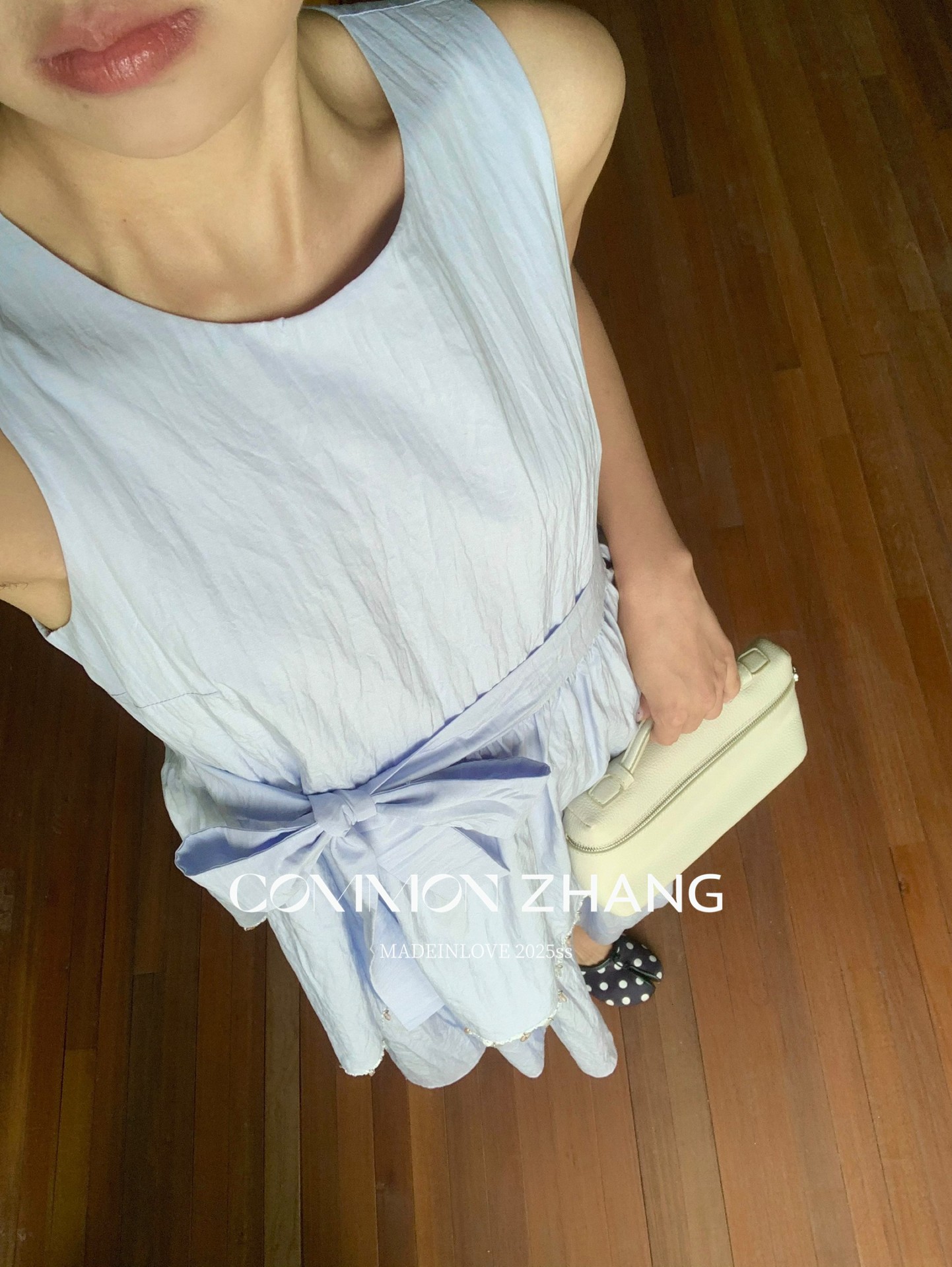 CZ ZHANG Summer Korean version anti-aging button patchwork round-neck sleeveless vest dress B26797 pic 29