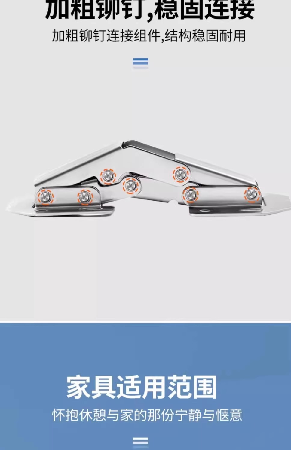 Perforation-free hinge cabinet, aircraft spring damping, hydraulic buffer, stainless steel hinge, perforation-free cabinet door hardware pic 8