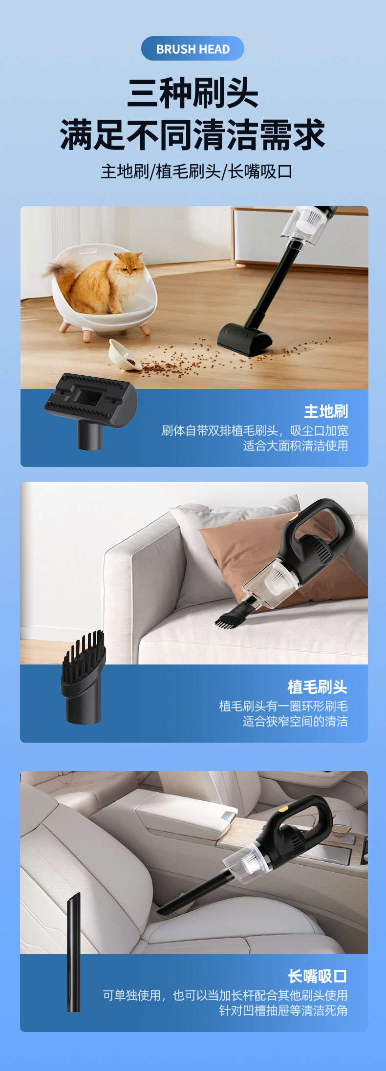 【定制】无线充电吸尘器便携式手持车载用强劲吸力大功率汽车无刷详情10