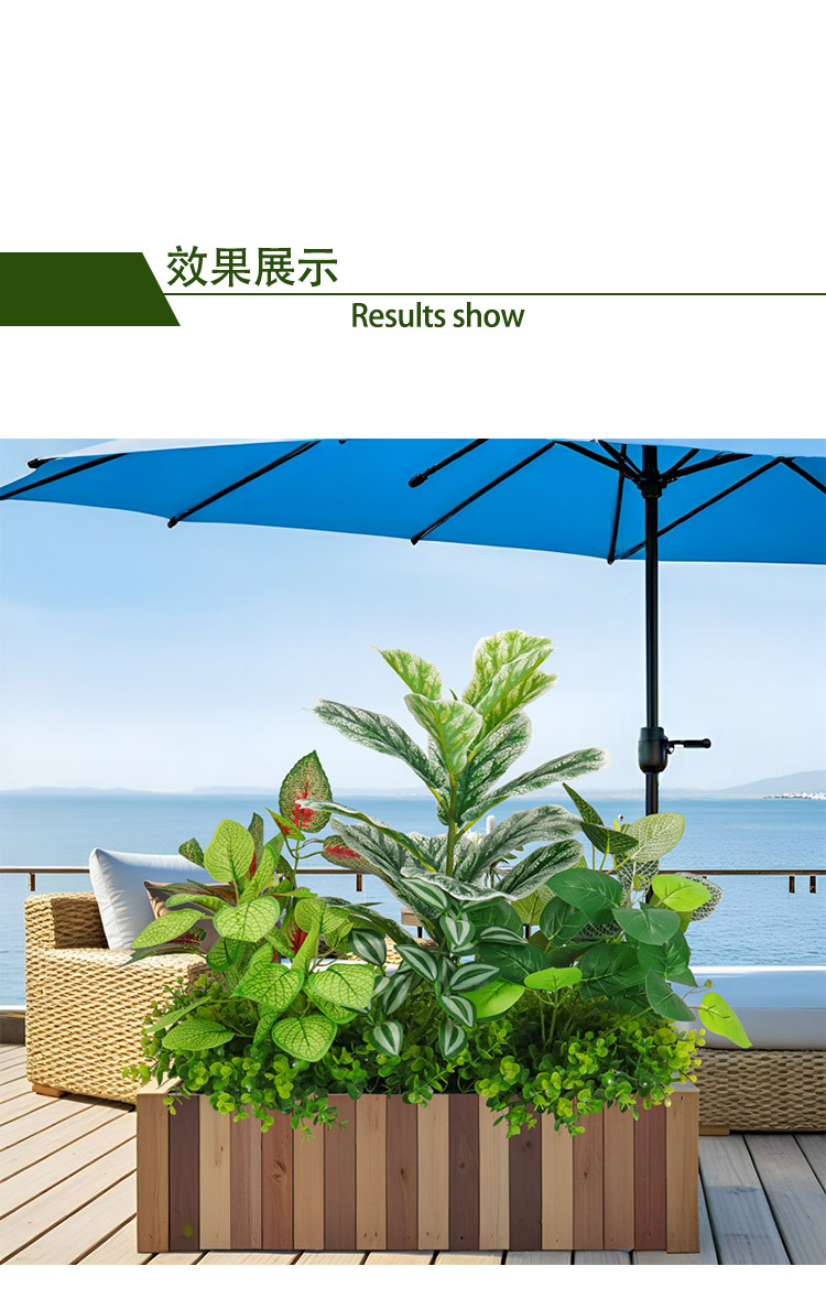 Artificial green plant landscaping combination, tropical plant partition, flower trough and flower box arrangement, bionic artificial flower indoor landscape decoration pic 2