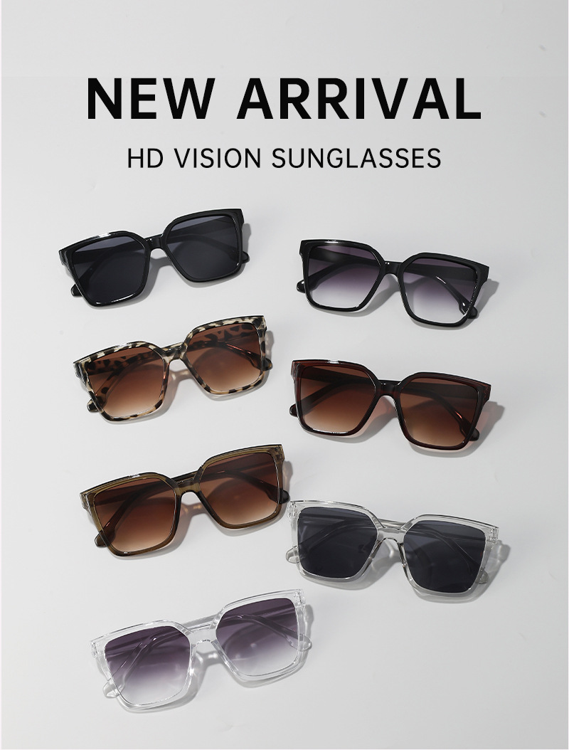 Square leopard print sunglasses for women with a high-end feel, 2025 new European and American sunglasses, UV400 sun protection retro sunglasses pic 2