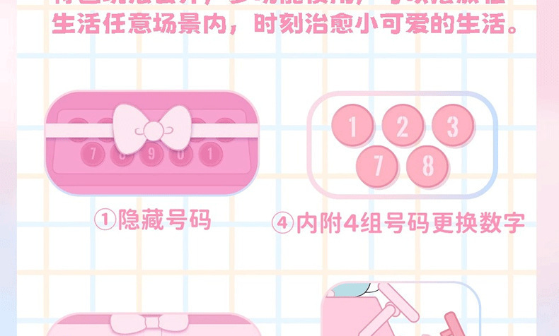 正版网红三丽鸥hellokitty玩偶打印机香薰车载饰品摆件停车号码牌详情5