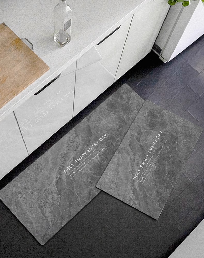 Light luxury diatom mud floor mat, water-absorbing and anti-slip combination floor mat, no-wash and washable kitchen floor mat pic 11