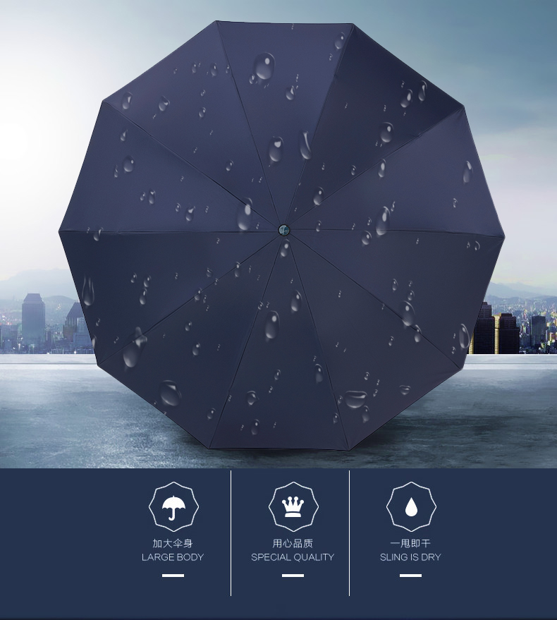 大号超大雨伞男女三人晴雨两用折叠学生双人黑胶防晒遮阳伞雷之新详情1
