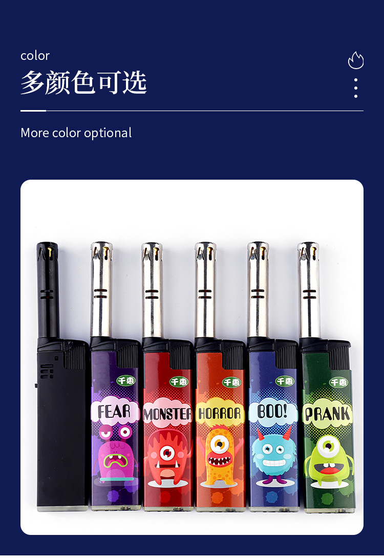 跨境个性卡通人物打火机充气防风点火器迷你厨房点火器现货批发详情7