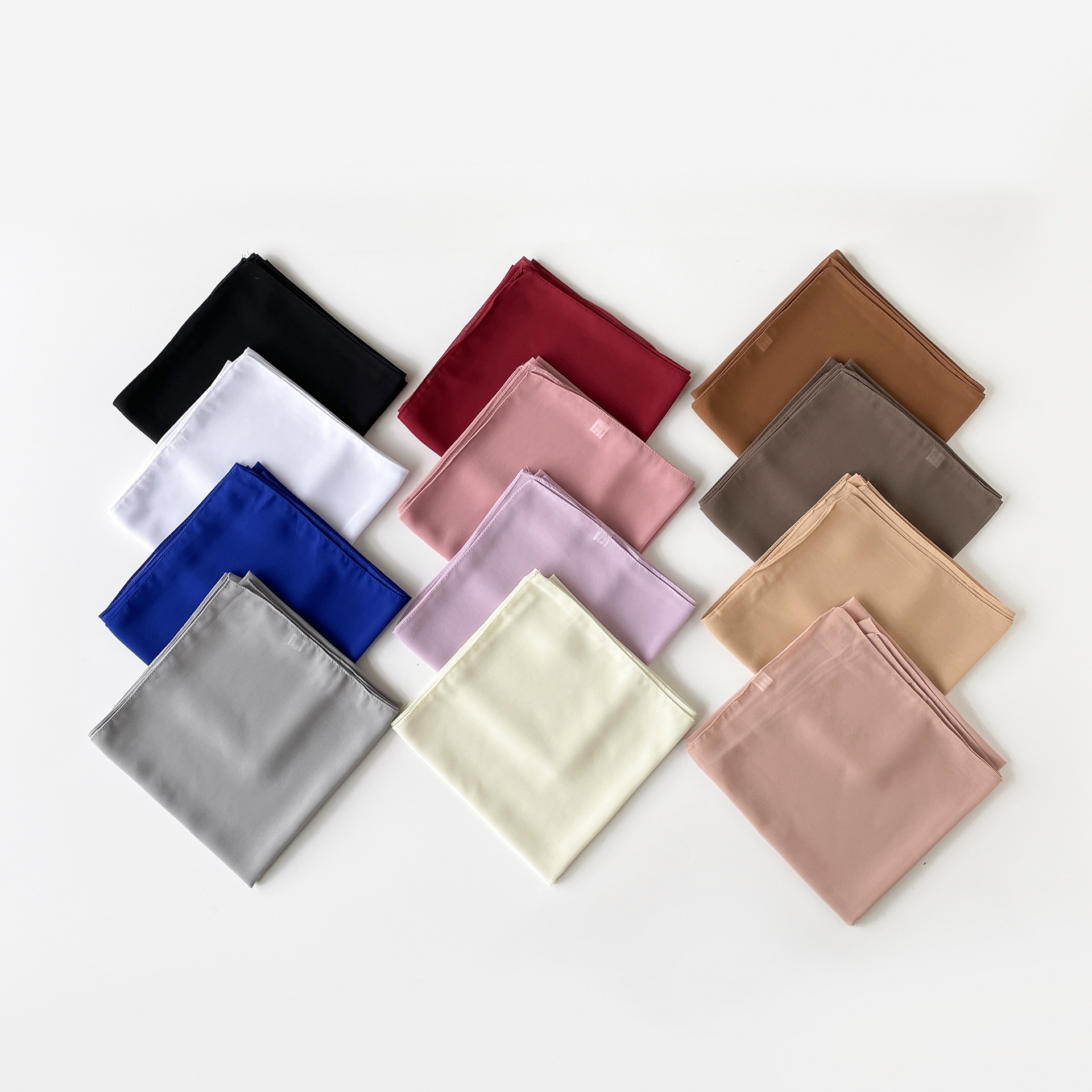 Pañuelo de seda monocolor de verano 90 gasa perla pañuelo de color sólido malay hijab asia sudoriental pañuelo de mujer cubierta hui pic 10