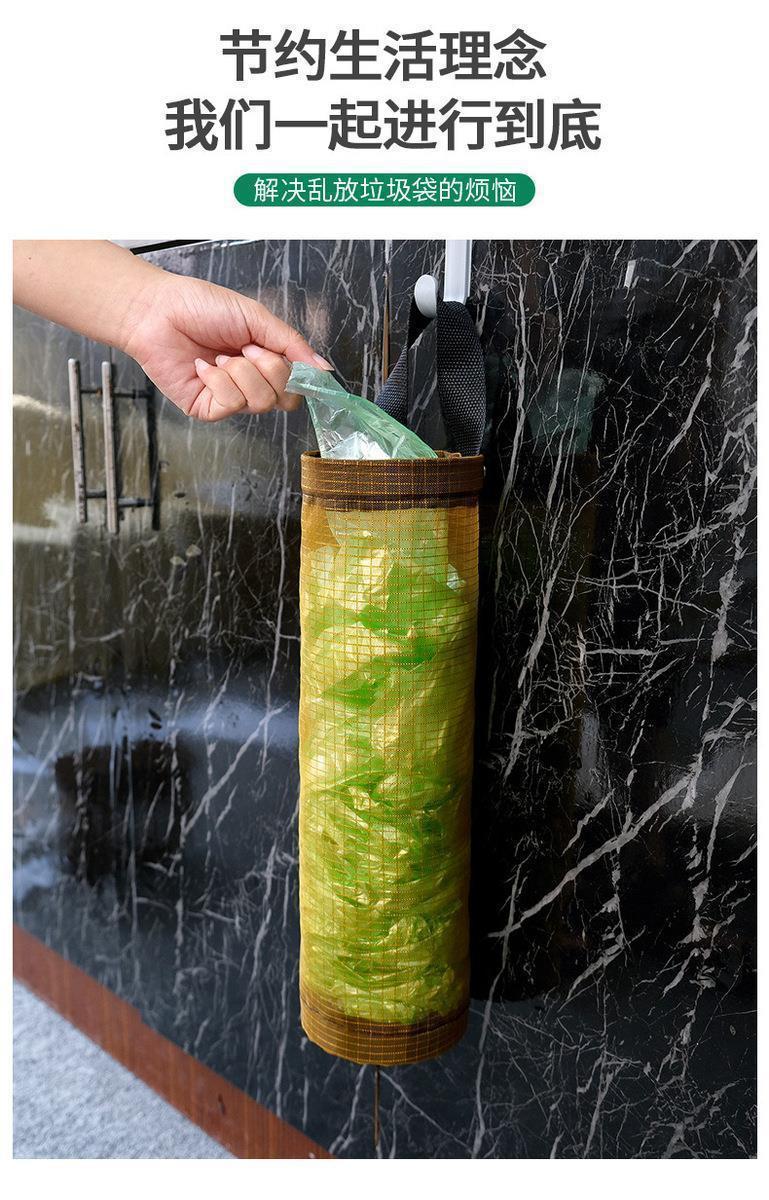 厨房塑料袋垃圾袋收纳挂袋壁挂式鞋套袋挂墙式储物袋悬挂式多格详情2