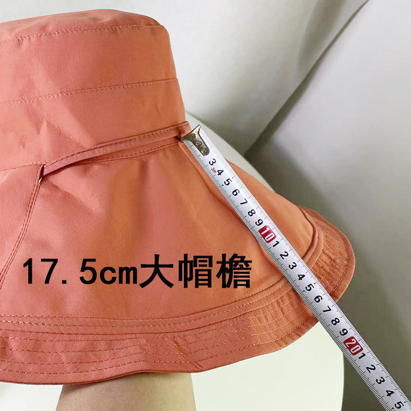 超大檐渔夫帽大沿女夏遮脸双面加大帽檐遮阳防晒帽子防紫外线太阳详情2