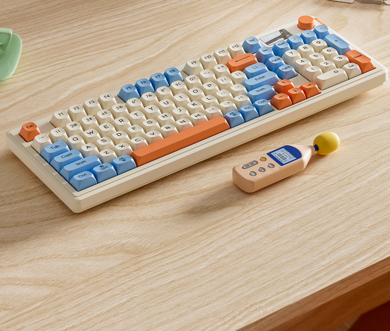 Wolf Path L98 Wired RGB high appearance level three-mode keyboard for competitive gaming, office typing, wireless membrane silent keyboard pic 14