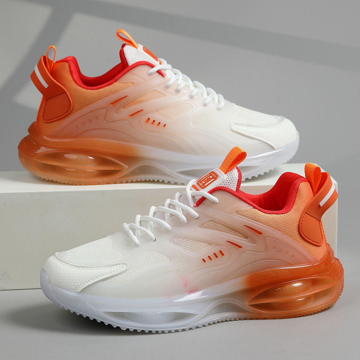 新款男式跨境代发潮流拼色运动鞋 时尚百搭透气增高跑步鞋 舒适内里男鞋单鞋详情3