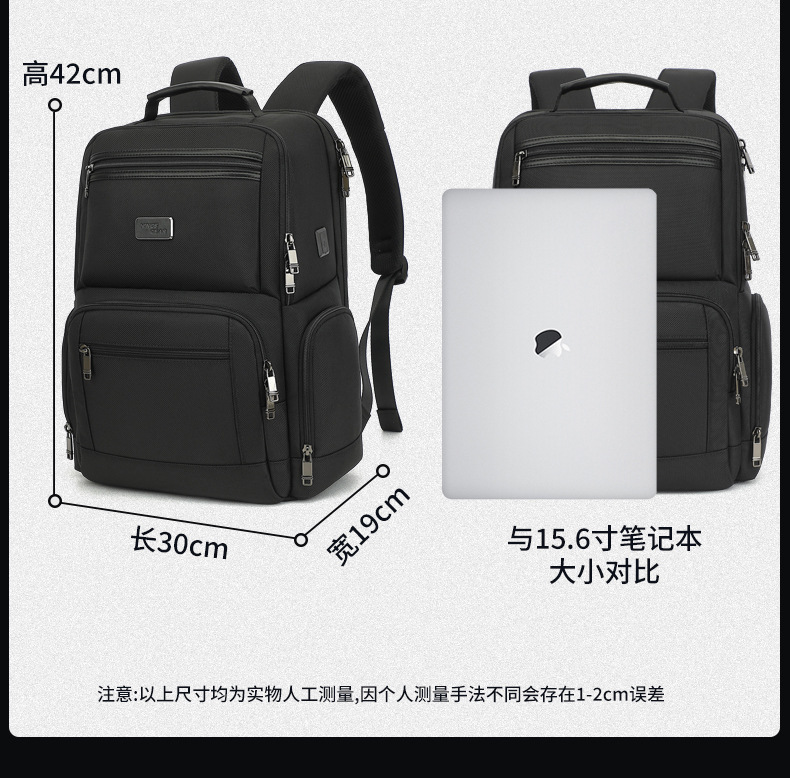 批发跨境总裁双肩包背包电脑包商务通勤大容量出差旅行包学生书包详情7