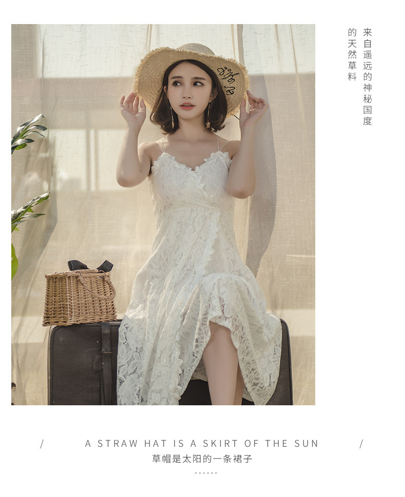 帽子女夏季字母刺绣毛边大沿沙滩太阳帽出游海边度假防晒遮阳草帽详情5