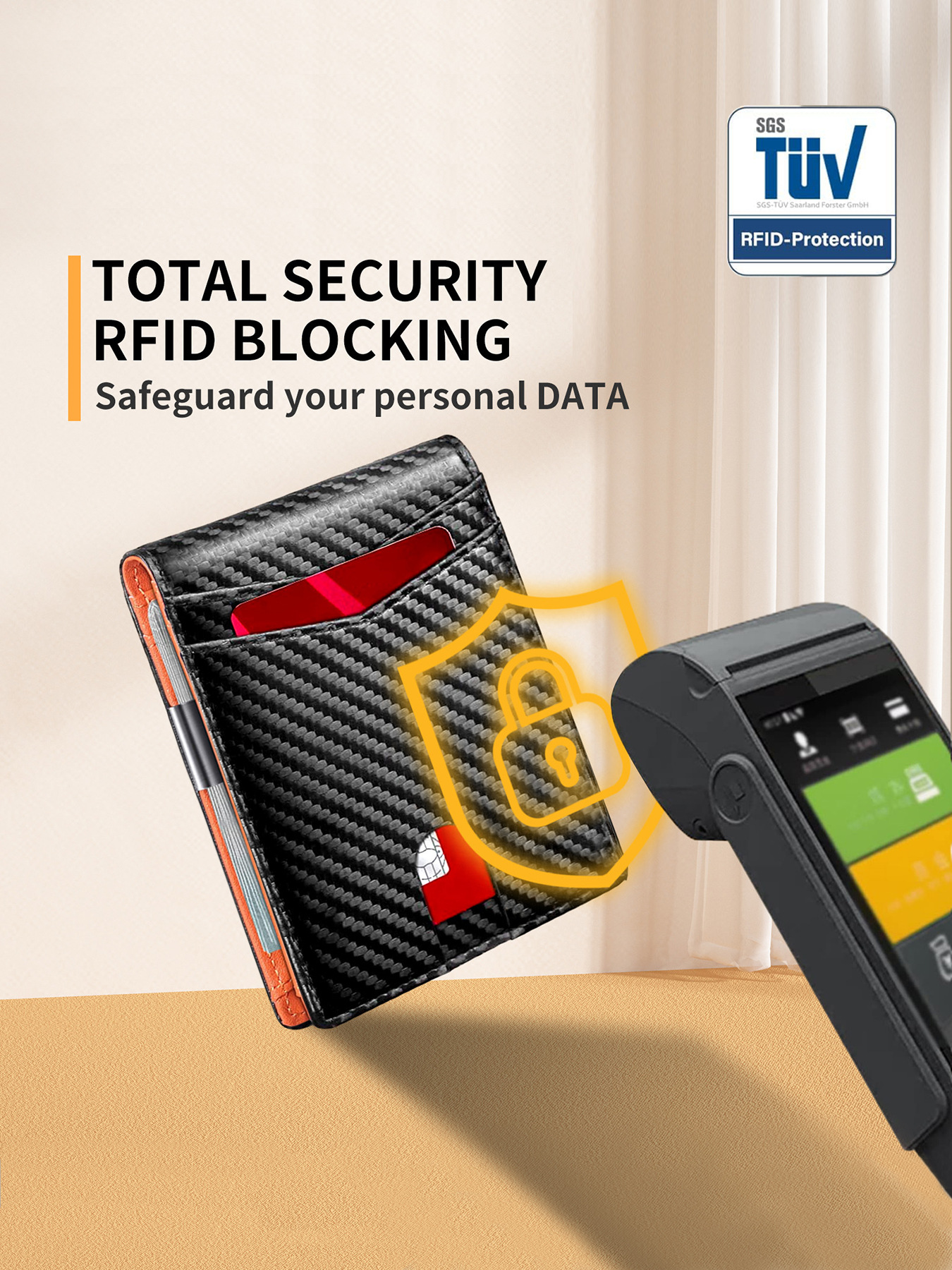 亚马逊12卡位男士钱包卡包RFID美金夹男士钱夹详情5