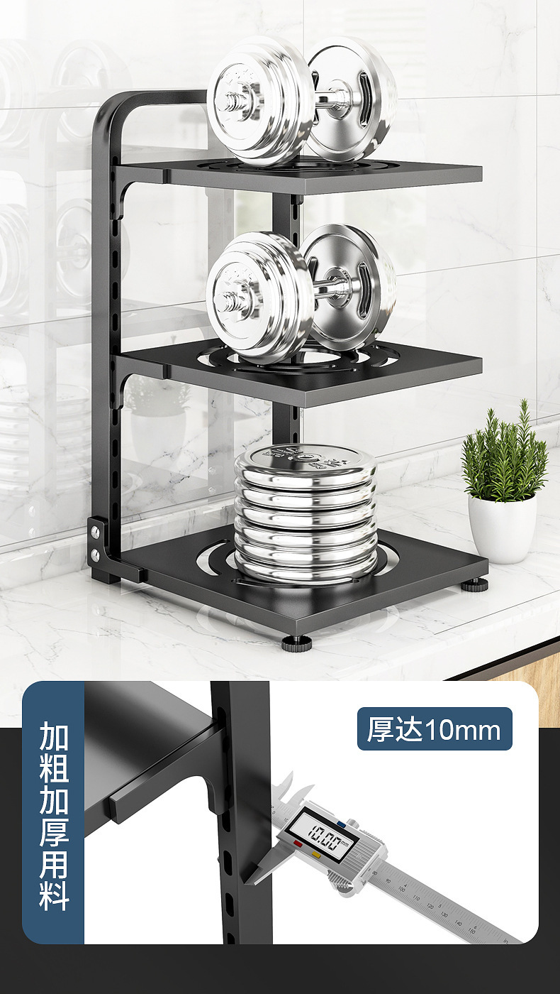 Multi-functional folding storage rack, pot rack, adjustable pot rack, sink, multi-layer pot rack in the cabinet pic 13