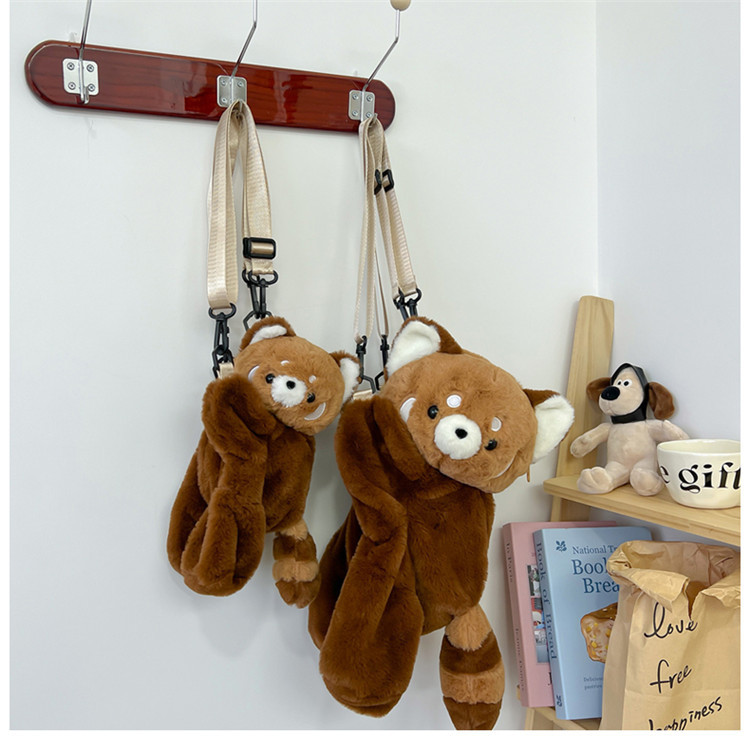 Little Panda Papa Bag Plush toy crossbody Bag 2024 New style personalized backpack for Girls, Cute and soft backpack pic 22