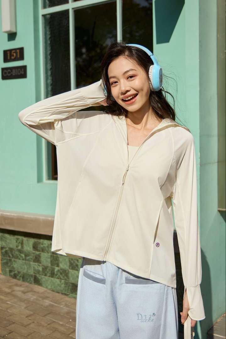 Nueva ropa de protección solar mujer con capucha sensación fresca transpirable ciclismo ropa de protección solar deportes de verano al aire libre 8026 pic 3