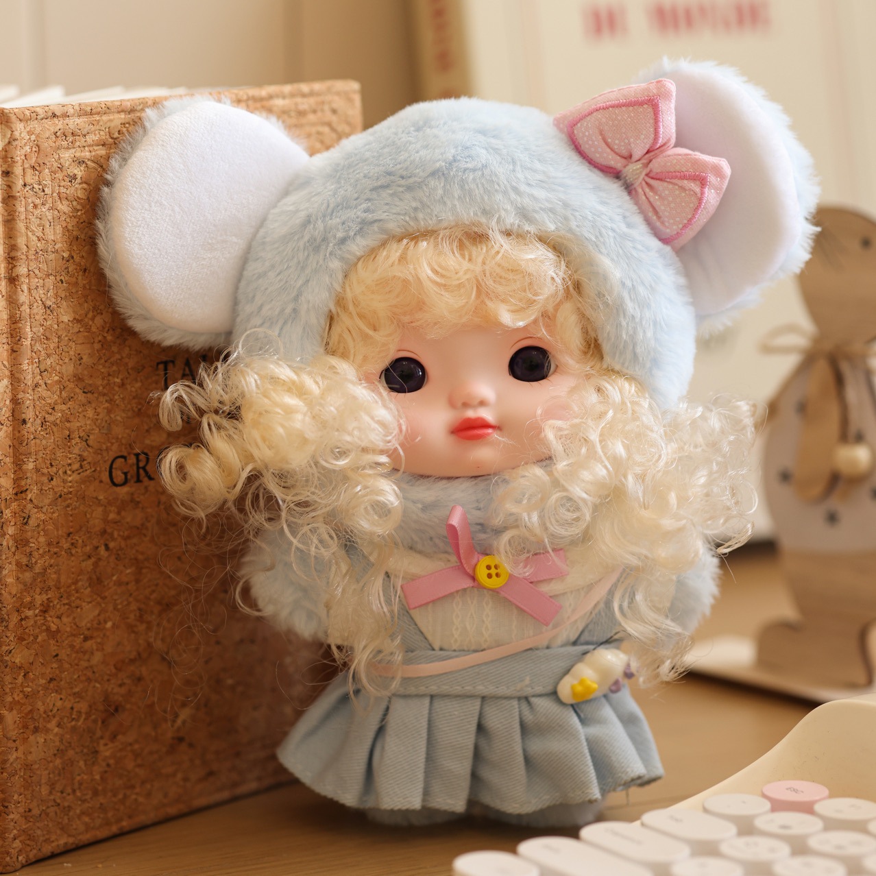 正版可可酱二代18cm毛绒公仔潮玩盲盒手办摆件可爱娃娃女孩礼物详情5