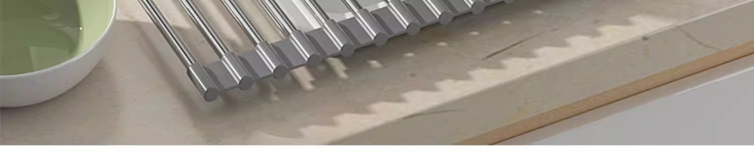 下水槽沥水置物架子可折叠硅胶卷帘垫厨房水池收纳架碗筷盘架网篮详情9