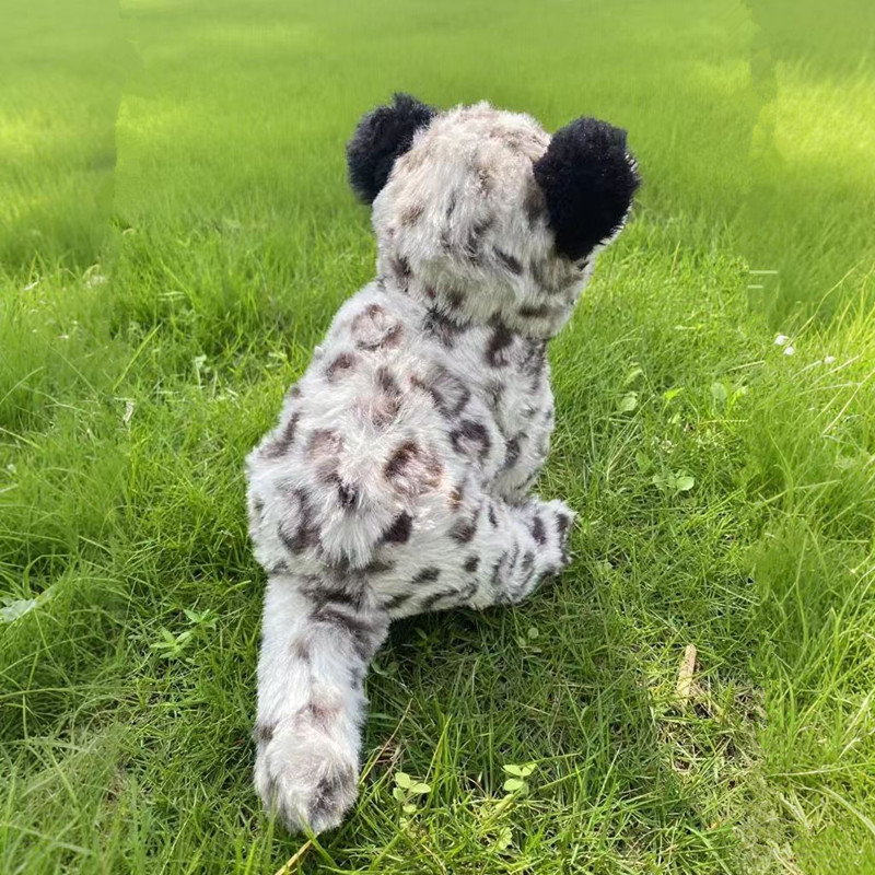 A cute plush toy of a leopard for sleeping, a simulated soothing doll, and a snow leopard doll as a gift for the zoo pic 5
