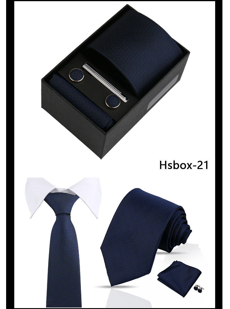 男士商务佩斯利领带口袋巾礼盒套装结婚礼服红色7.5cm手工打结领带配饰详情23