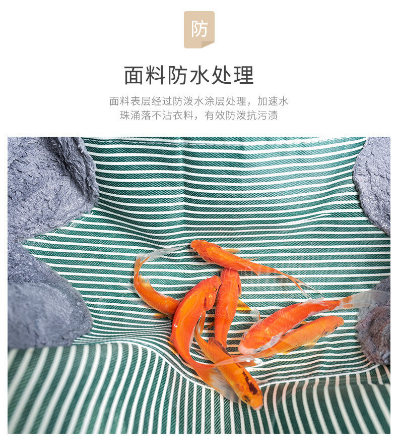 条纹围裙 家用防水时尚可擦手做饭厨房背带防油污工作服批发详情9