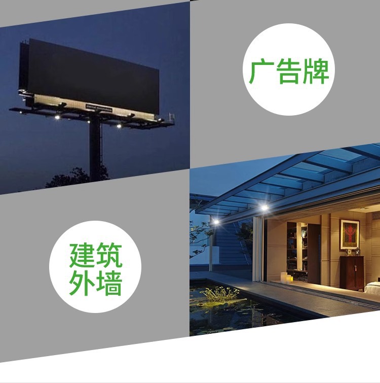 新款亚明LED投光灯铁壳防水室外超亮工地探照灯工厂房车间照明灯详情13