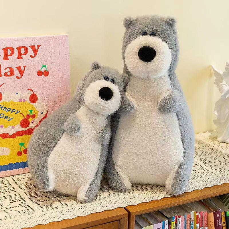 土拨鼠抱枕小熊毛绒公仔宝宝安抚玩偶批发跨境新款河马毛绒玩具秀绒玩具详情3