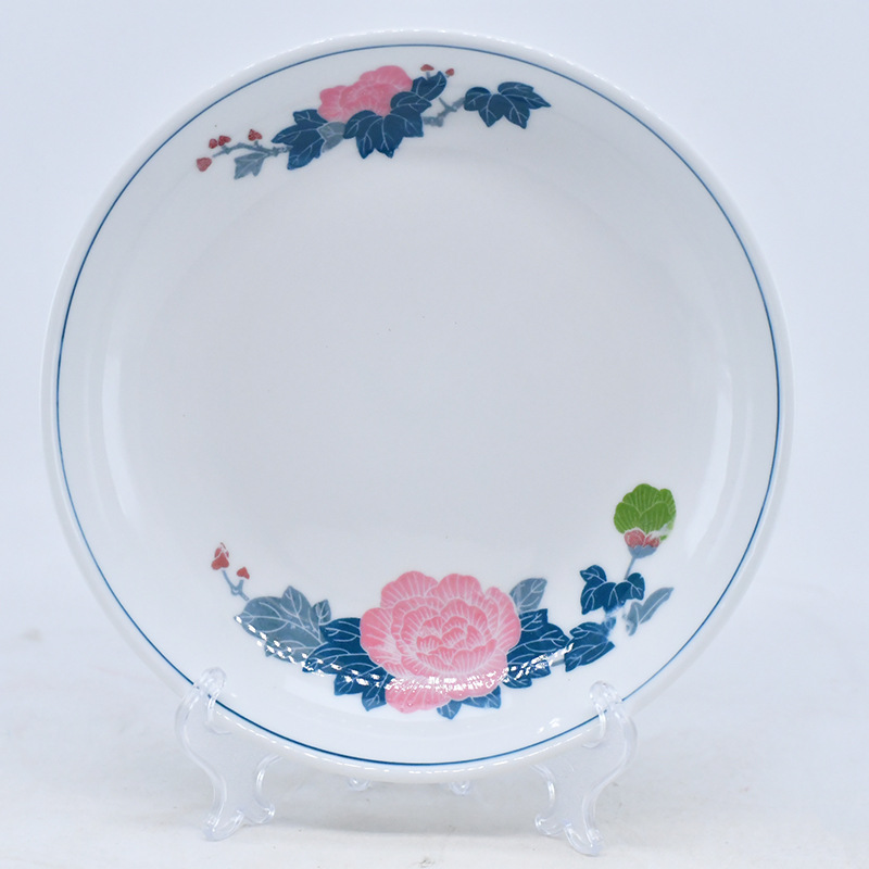 牡丹花瓷餐具碗碟勺杯礼盒套装家用大号菜盘陶瓷碗碟碗盘全套批发详情9