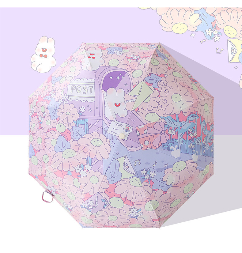 伞手动小马卡通儿童雨伞高颜值新款马卡龙女遮阳伞晴雨两用防晒伞详情11