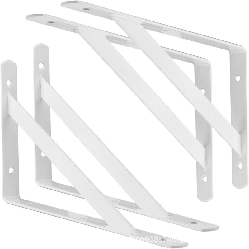 厂家跨境现货简易铁艺三角支架壁挂托架墙上置物架可承重隔板层架详情1