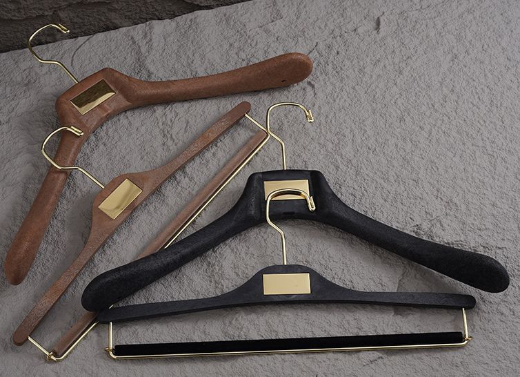 服装店大牌西服衣架树脂宽肩专柜衣撑品牌男女装西装衣挂＋LOGO详情3