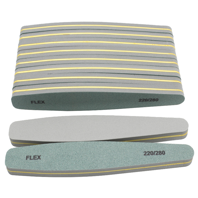 美甲海绵搓条不掉砂220280绿灰球拍形海绵抛美甲双面打磨指甲锉详情8