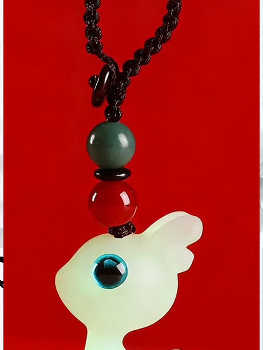 Night Light Deer keychain, exquisite and cute, safe journey, mobile phone chain, bag hanging, car pendant, key chain hanging decoration pic 7